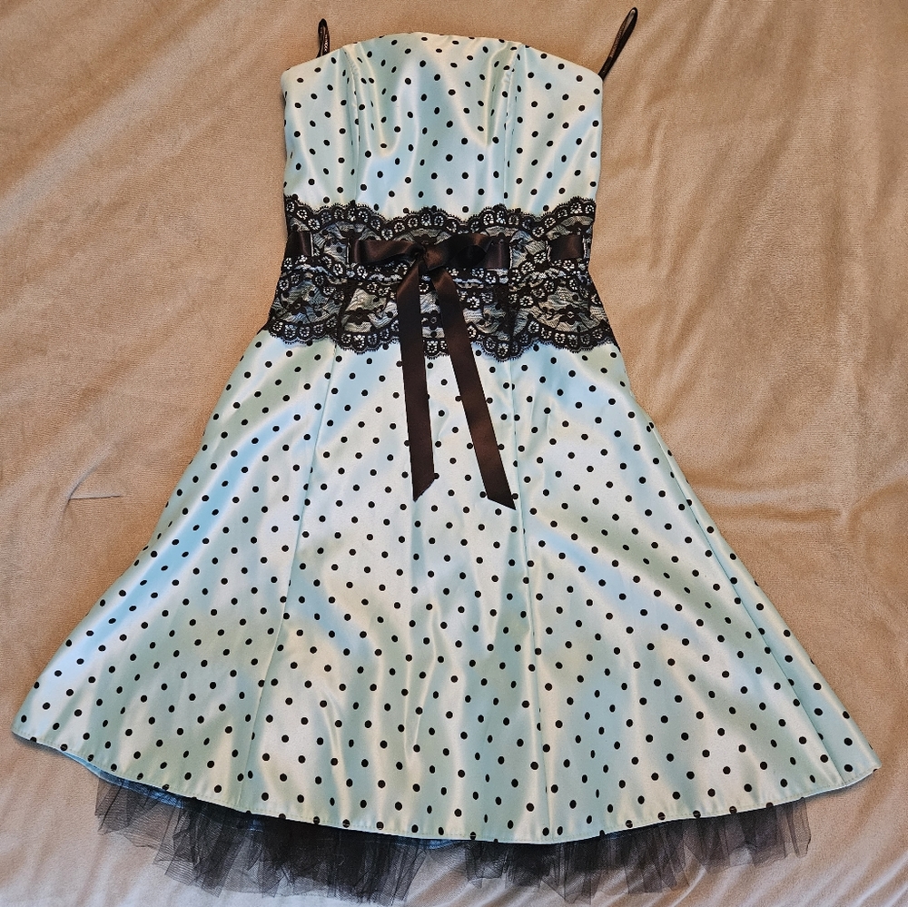 Short polka dot Homecoming/Formal dress